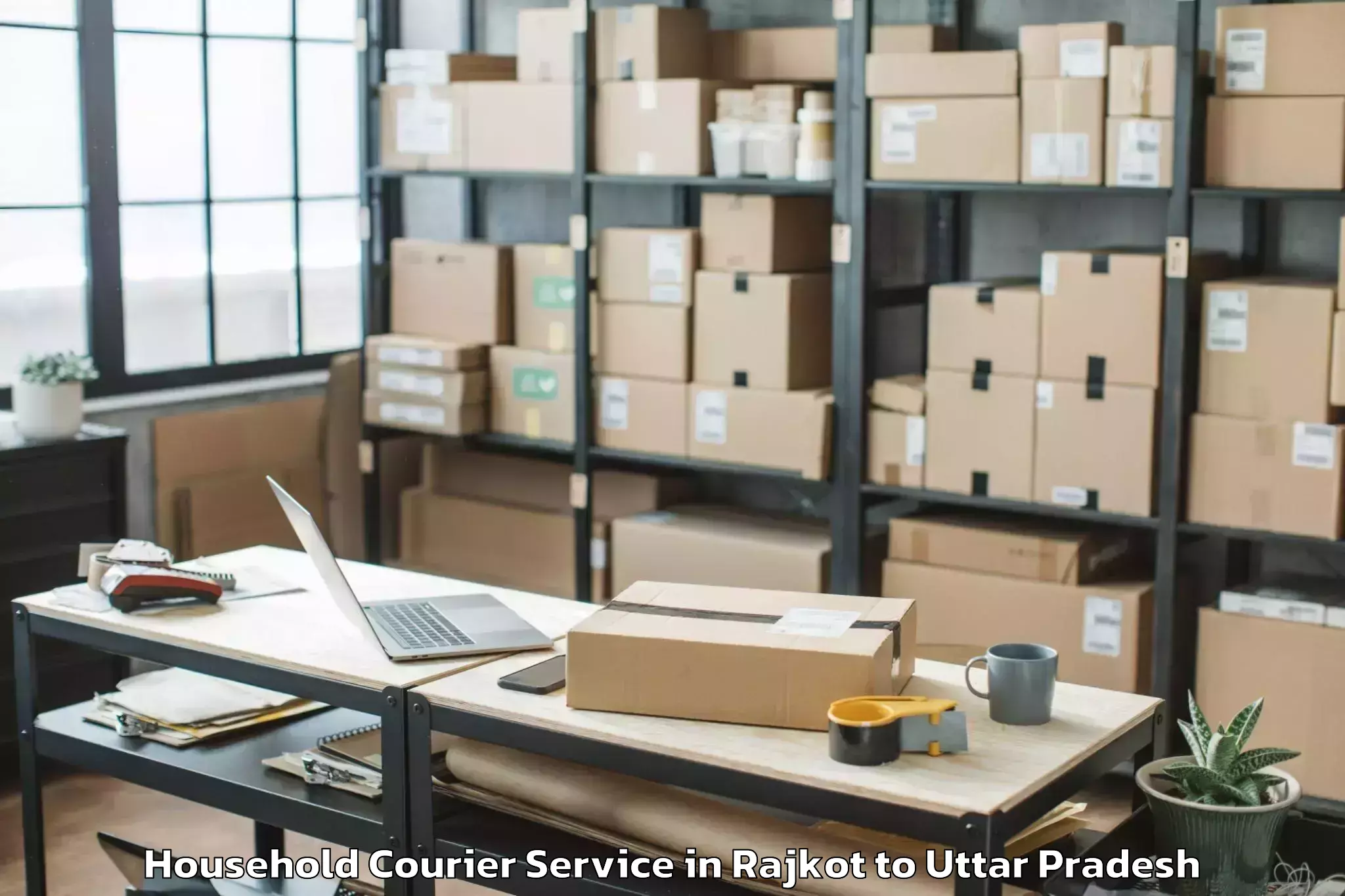 Get Rajkot to Harduaganj Household Courier